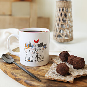 Cat Love Silindir Kupa 10 Cm