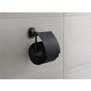 Duravit Starck T Tuvalet Kağıtlığı Kapaklı Mat Siyah 0099404600