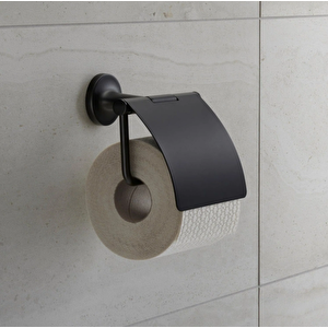 Duravit Starck T Tuvalet Kağıtlığı Kapaklı Mat Siyah 0099404600