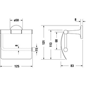 Duravit Starck T Tuvalet Kağıtlığı Kapaklı 0099401000