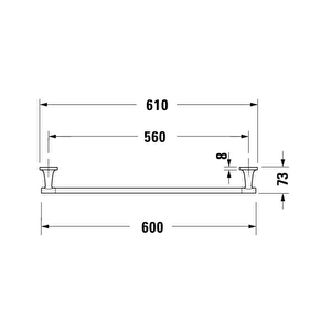 Duravit Starck T Uzun Havluluk 600 Mm 0099421000