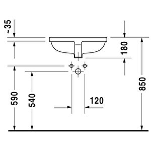 Duravit Starck 3 Tezgah Altı Lavabo 49 Cm 0305490000