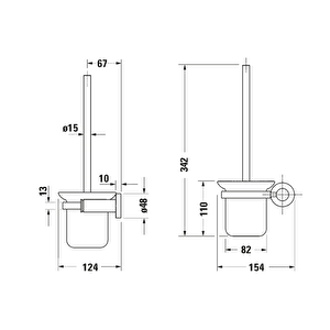 Duravit D-code Klozet Fırçası Asma 0099271000
