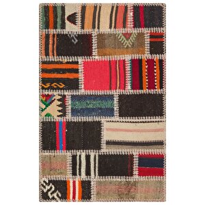 Çok Renkli̇ El Dokuma Anadolu Ki̇li̇m Patchwork Paspas