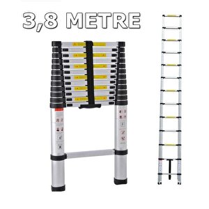 13 Basamak Teleskopik Merdiven 3,8 Mt. Uzayan Merdiven
