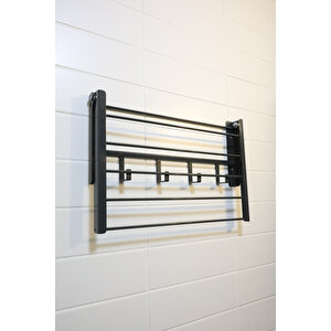 Banyo İçin Katlanabilir Askılı Havlu Rafı - 45x22 Cm