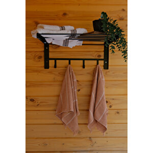 Banyo İçin Katlanabilir Askılı Havlu Rafı - 45x22 Cm