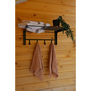 Banyo İçin Katlanabilir Askılı Havlu Rafı - 45x22 Cm