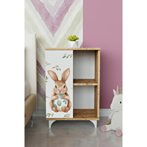 Pretty Rabit 2 Raflı Tek Kapak Dolap