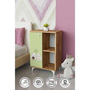 Cute Avacados 2 Raflı Tek Kapak Dolap