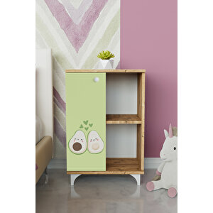 Cute Avacados 2 Raflı Tek Kapak Dolap
