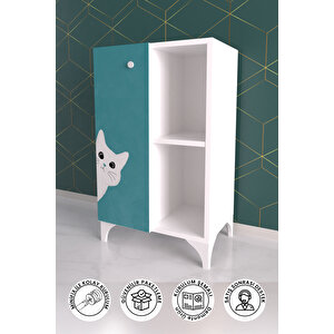Nosy Cat 2 Raflı Tek Kapak Dolap