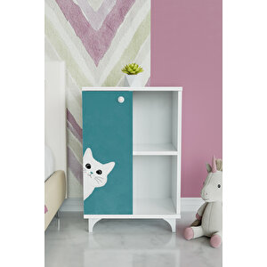 Nosy Cat 2 Raflı Tek Kapak Dolap