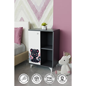 Zeytin The Cat 2 Raflı Tek Kapak Dolap