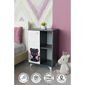 Zeytin The Cat 2 Raflı Tek Kapak Dolap