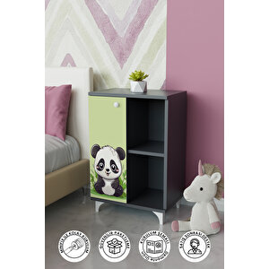 Friendly Panda 2 Raflı Tek Kapak Dolap
