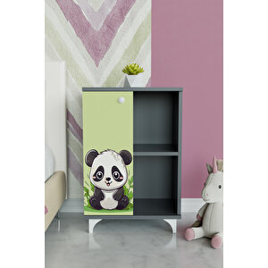 Friendly Panda 2 Raflı Tek Kapak Dolap