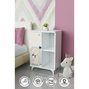 Fluffy Friend 2 Raflı Tek Kapak Dolap