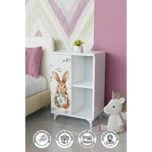 Pretty Rabit 2 Raflı Tek Kapak Dolap Beyaz