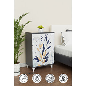 Bluer Golden 2 Raflı Çok Amaçlı Dolap Mutfak Salon Ofis Dolabı