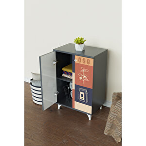 Modern Cubes 2 Raflı Çok Amaçlı Dolap Mutfak Salon Ofis Dolabı