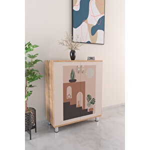 Pastel Life 4 Raflı Ayakkabılık Antre Hol Çok Amaçlı Ayakkabı Dolabı