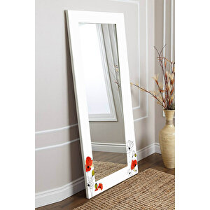 Minimal Çiçekler Dekoratif Boy Aynası 150x60cm