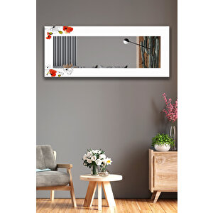 Minimal Çiçekler Dekoratif Boy Aynası 150x60cm