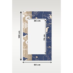 60x100 Dekoratif Duvar Aynası Antre Salon Banyo Ofis Aynası