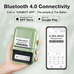 Niimbot B21s Yeşil Termal Etiket Yazıcı