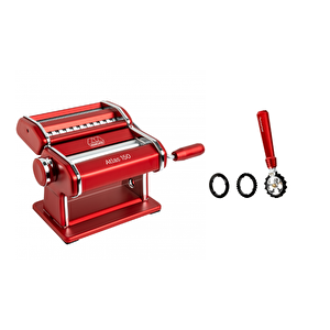 Atlas 150 Kırmızı Makarna Makinesi + Pastawheel