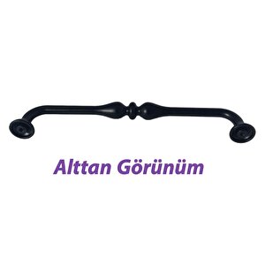 15 Adet Fesleğen Kulp 160 Mm Siyah Mutfak Kulpu Çekmece Dolap Kapak Kulbu Metal  Mobilya Dolabı Kulpları
