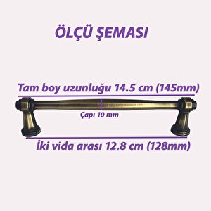 8 Adet Padişah Kulp 128 Mm Antik Sarı Mutfak Kulpu Çekmece Dolap Kapak Kulbu Metal Mobilya Dolabı Kulpları