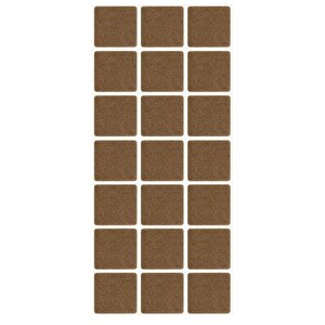 Yapışkanlı Kare Keçe Masa Sandalye Parke Zemin Ayak Koruyucu Kaydırmaz Keçesi 30x30 Mm (21'li̇ Paket)