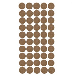 Yapışkanlı Yuvarlak Keçe Masa Sandalye Parke Zemin Ayak Koruyucu Kaydırmaz 20 Mm Keçesi (50'li̇ Paket)
