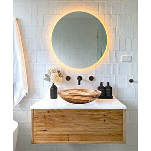 Oniks Kahve Mermer Cilalı Yarı Saydam Çanak Lavabo Egeboxpf164