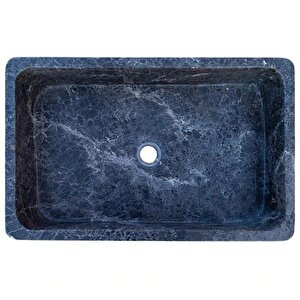Sirius Siyah Mermer Cilalı Çiftlik Evi Tarzı Lavabo Tms13