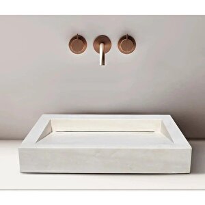 Light Traverten Dolgulu Honlu Dikdörtgen Lavabo Ntrstc36