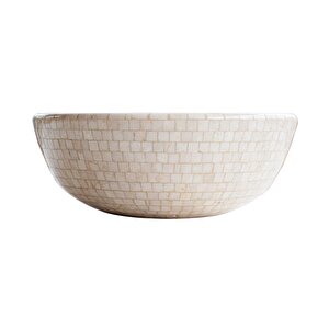 Botticino Mermer Yarı Parlak Cilalı Çanak Lavabo Cm-b-016-b