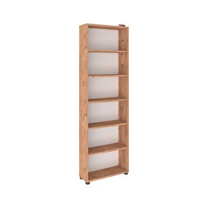 Bofigo 6 Raflı Kitaplık Dekoratif Kitaplık Modern Kitaplık Çam