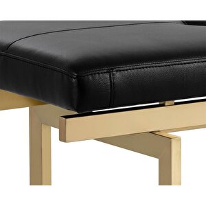 Raginta Dekoratif Yatak Ucu Oturma Bankı Makyaj Oturağı Suni Derili Gold Metal Ayaklı Puf Bench