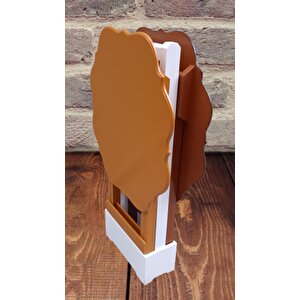 Çanta Zigon 90075 Sehpa Yonca Model 2li Takım Ahşap Mdf Hardal-ceviz Renk El Yapı
