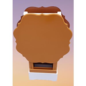 Çanta Zigon 90075 Sehpa Yonca Model 2li Takım Ahşap Mdf Hardal-ceviz Renk El Yapı