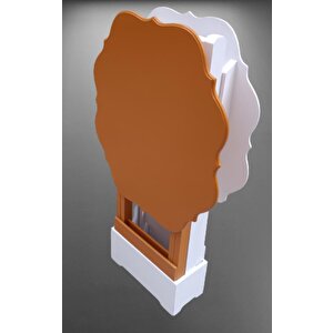 Çanta Zigon 90081 Sehpa Yonca Model İkili Tk Ahşap Mdf Beyaz Ve Hardal Renk Uyum