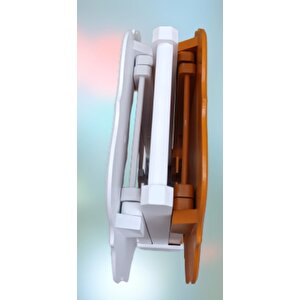 Çanta Zigon 90081 Sehpa Yonca Model İkili Tk Ahşap Mdf Beyaz Ve Hardal Renk Uyum