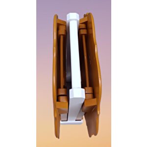 Çanta Zigon 90076 Sehpa Yonca Model 2 Li Tk Ahşap Mdf Hardal Renk Uyum El Yapım