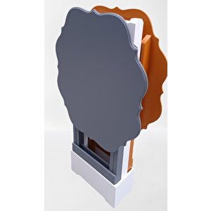 Çanta Zigon 90077 Sehpa Yonca Model 2 Li Tk Ahşap Mdf Gri Hardal Renk Uyum Elyapı