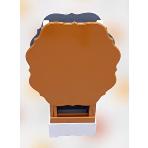 Çanta Zigon 90077 Sehpa Yonca Model 2 Li Tk Ahşap Mdf Gri Hardal Renk Uyum Elyapı