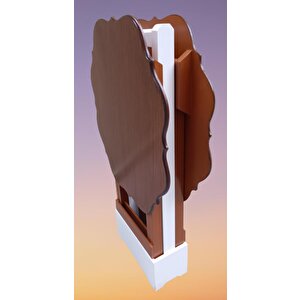 Çanta Zigon 90080 Sehpa Yonca Model 2 Li Tk Ahşap Mdf Parlak Ceviz Renk Kutu Sevk