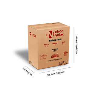 Niron Premium Katlanır Yatak 90x200 Cm Paket Yaylı Lüks Yatak Ve Kaydırmaz Kumaş Kaplı Karyola